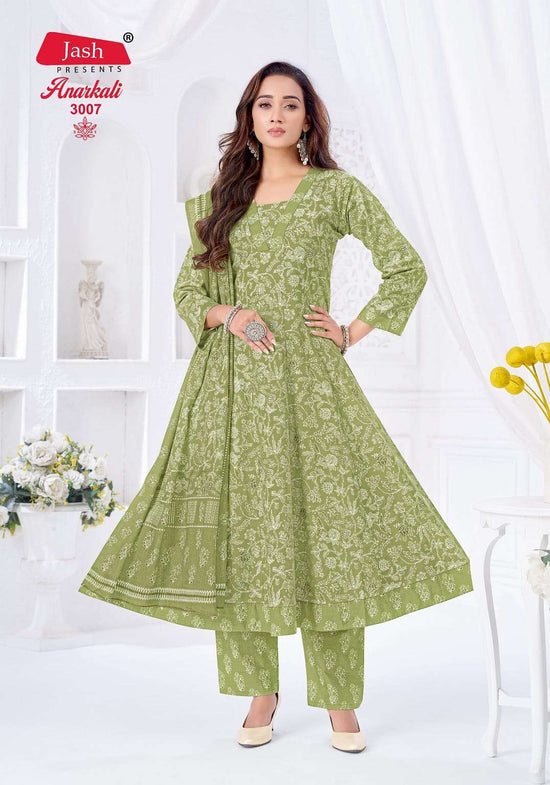 JASH ANARKALI VOL-3 Cotton Printed Stitched Salwar Suit Set