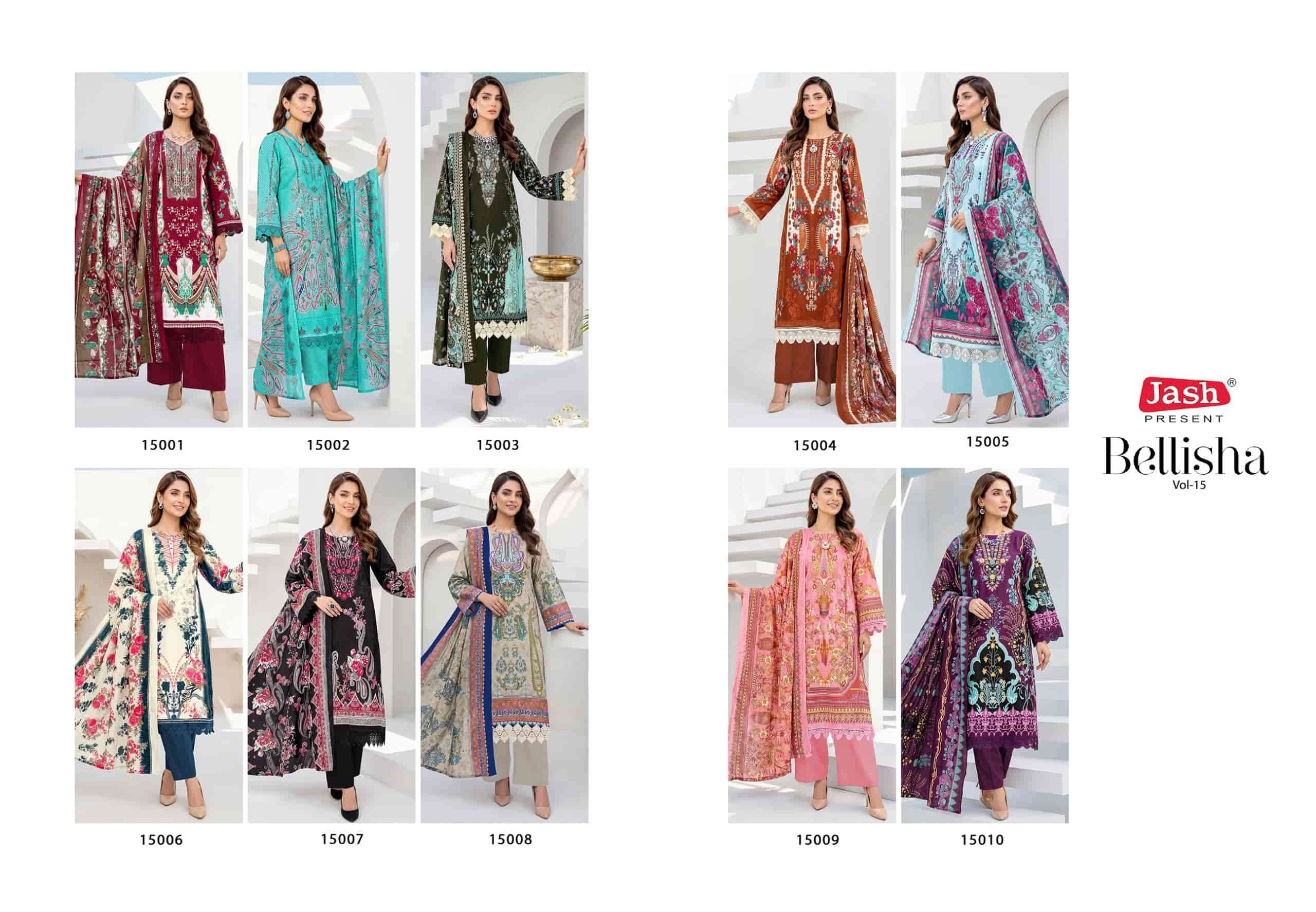 Jash Bellisha Vol 15 Pure Cotton Dress Material