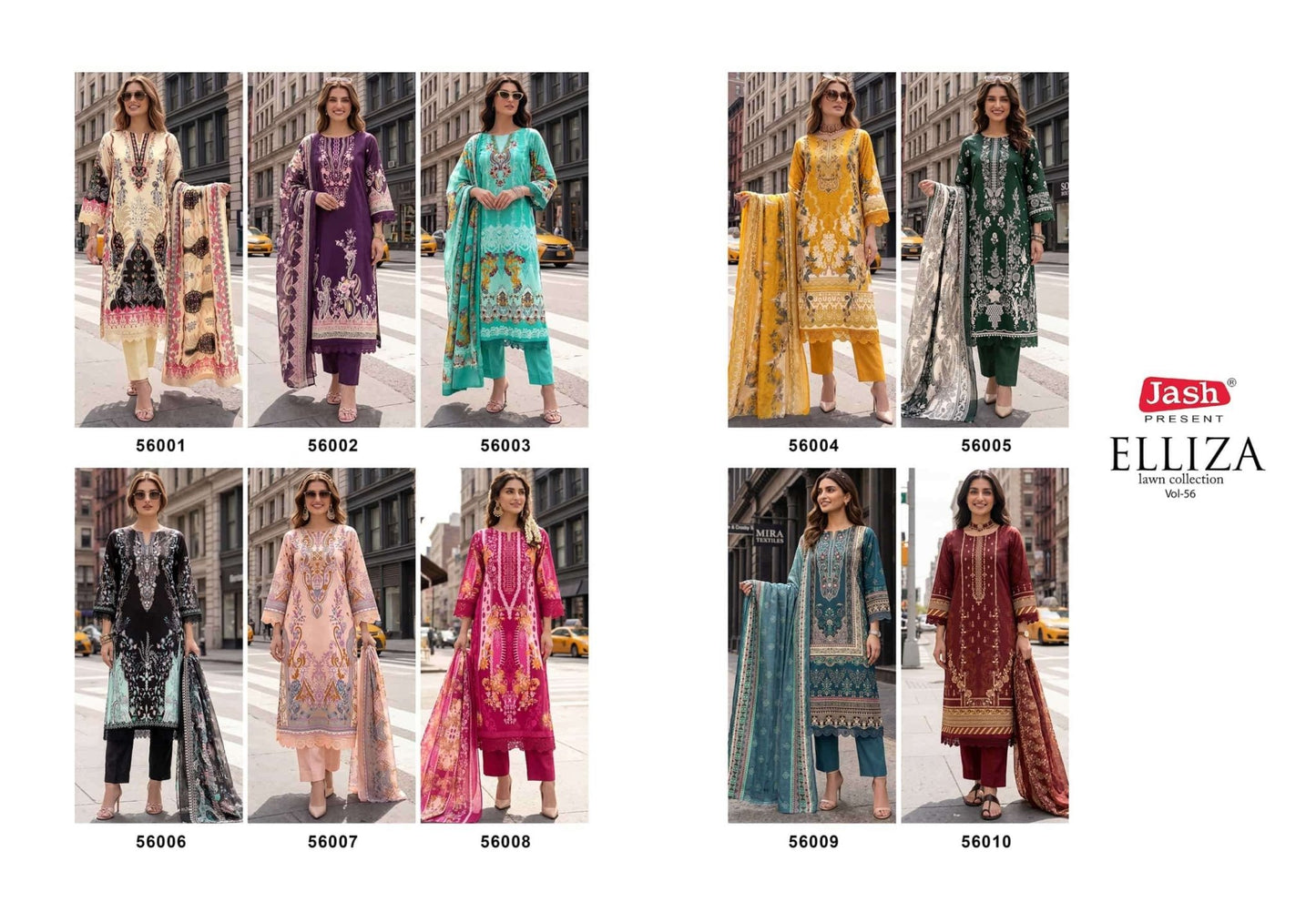 Jash Elliza Vol 56 Pure Cotton Dress Material - Amrah Wholesale