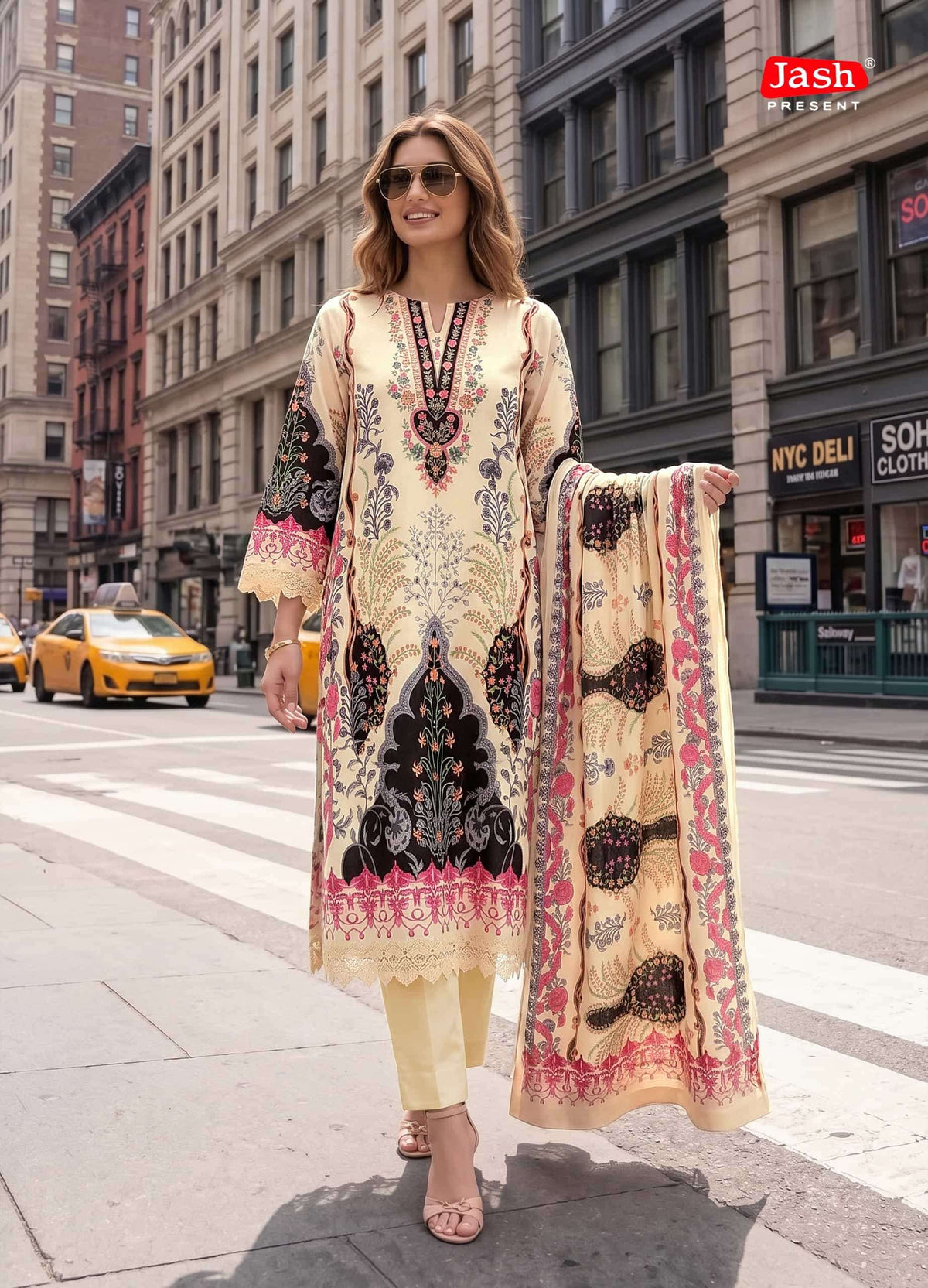 Jash Elliza Vol 56 Pure Cotton Dress Material