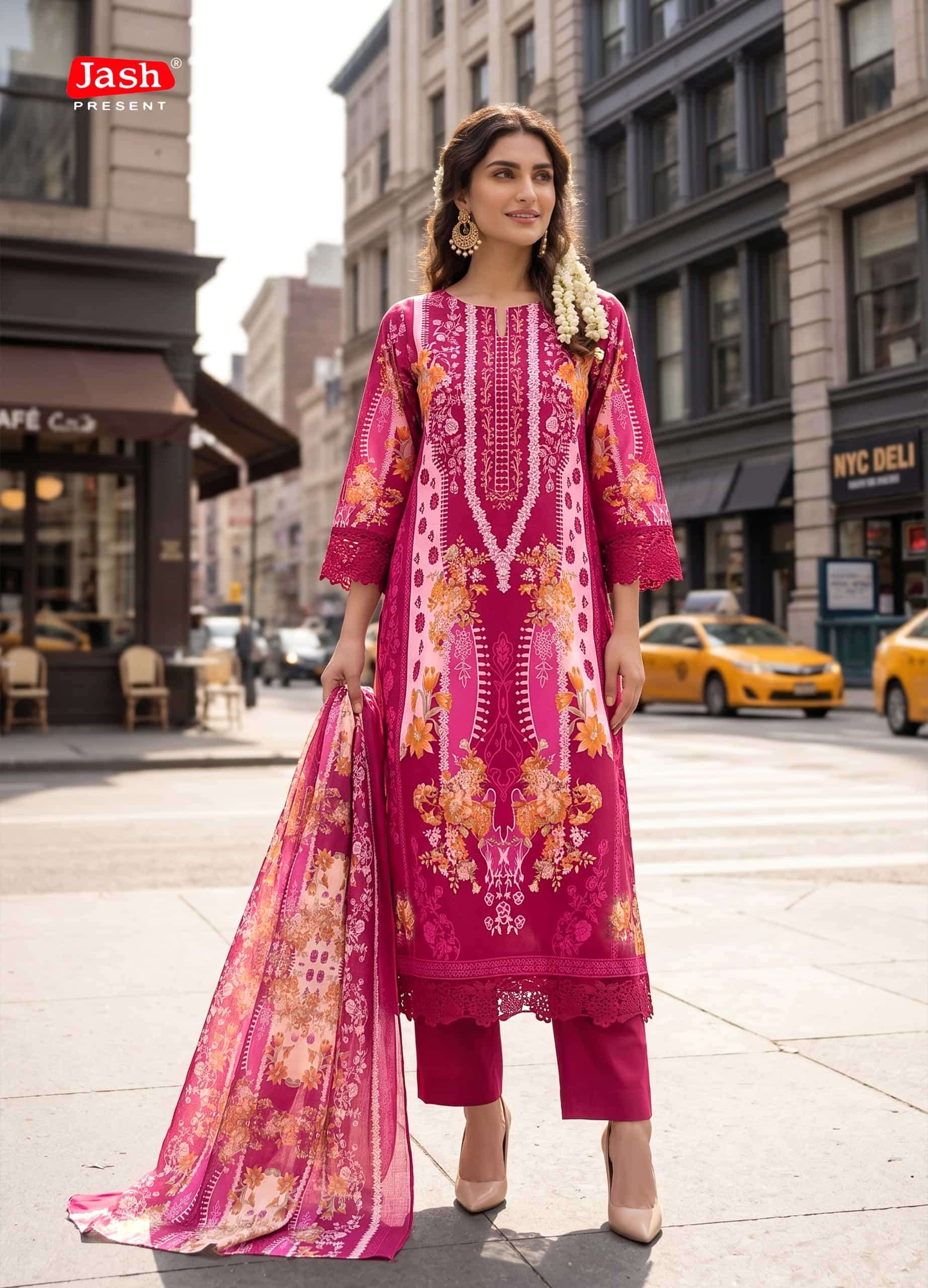Jash Elliza Vol 56 Pure Cotton Dress Material