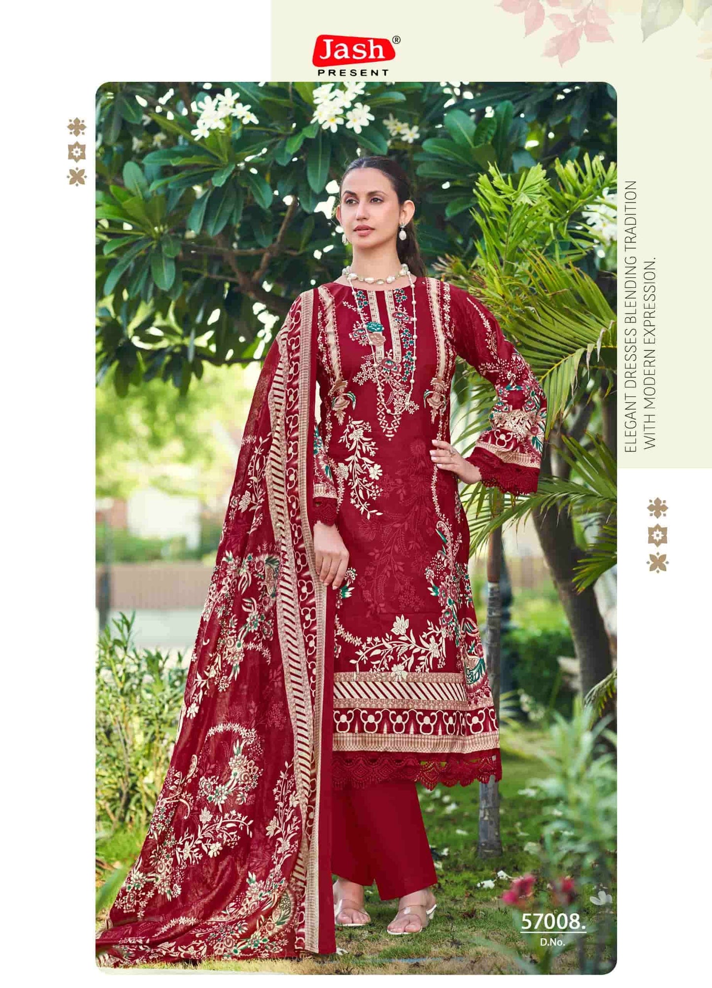 Jash Elliza Vol 57 Pure Cotton Dress Material