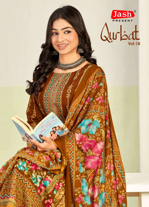Jash Qurbat Vol 18 Printed Cotton Dress Material