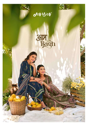 Jay Vijay Aam Bagh Premium Cotton Hand Block Print Dress Material