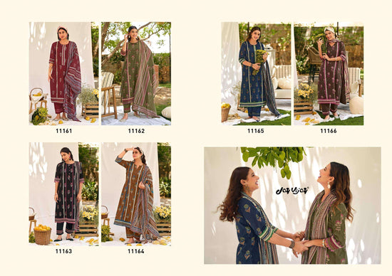 Jay Vijay Aam Bagh Premium Cotton Hand Block Print Dress Material