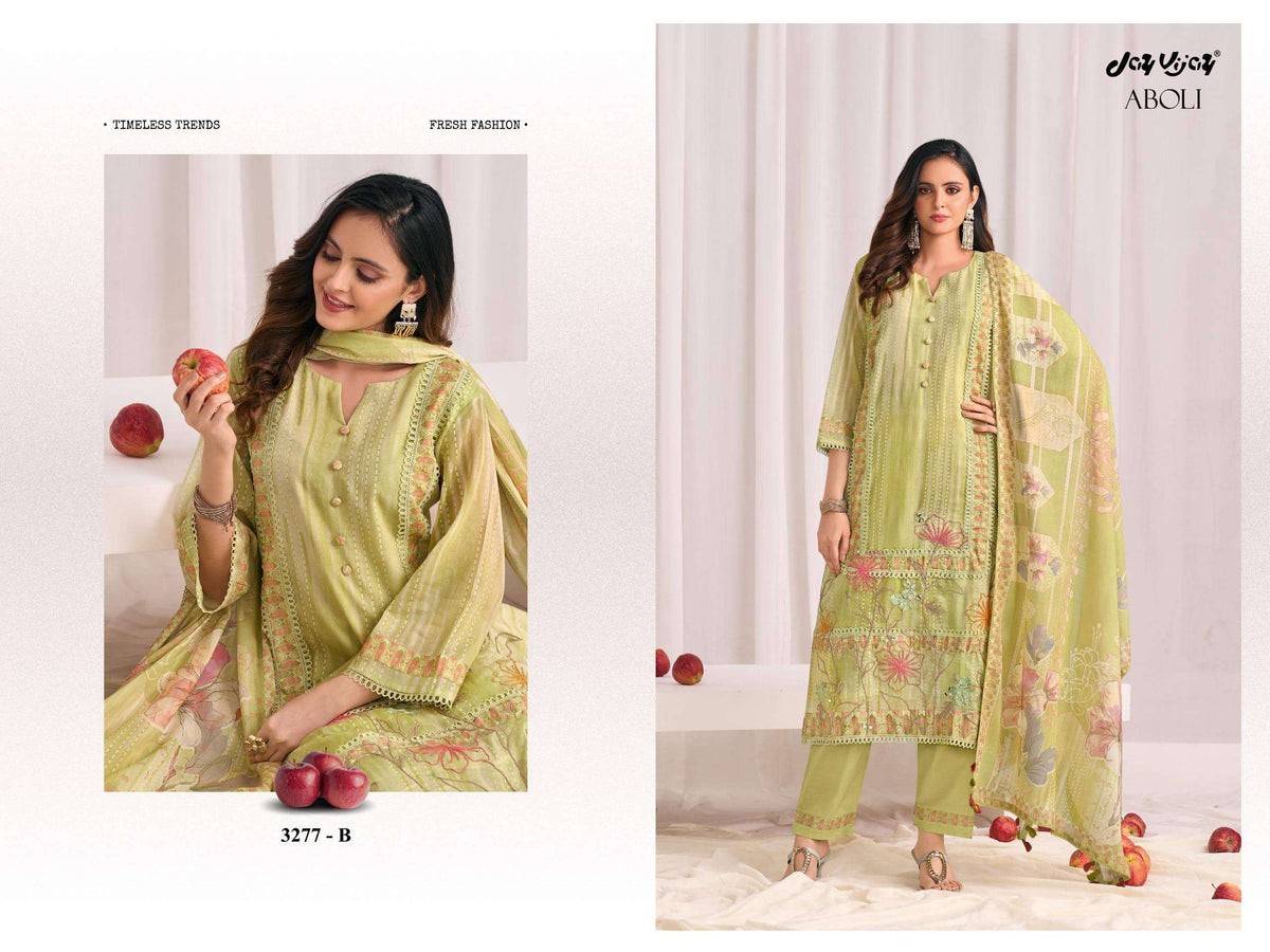Jay Vijay Aboli 3277 Dress Material Wholesale Catalogue - Amrah Wholesale