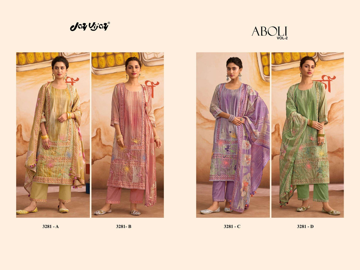 Jay Vijay Aboli Vol 2 3821 Premium Mal Cotton Dress Material Collection