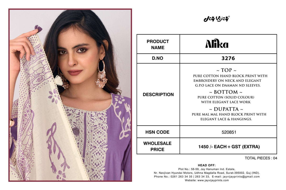 Jay Vijay Alika 3276 - Amrah Wholesale