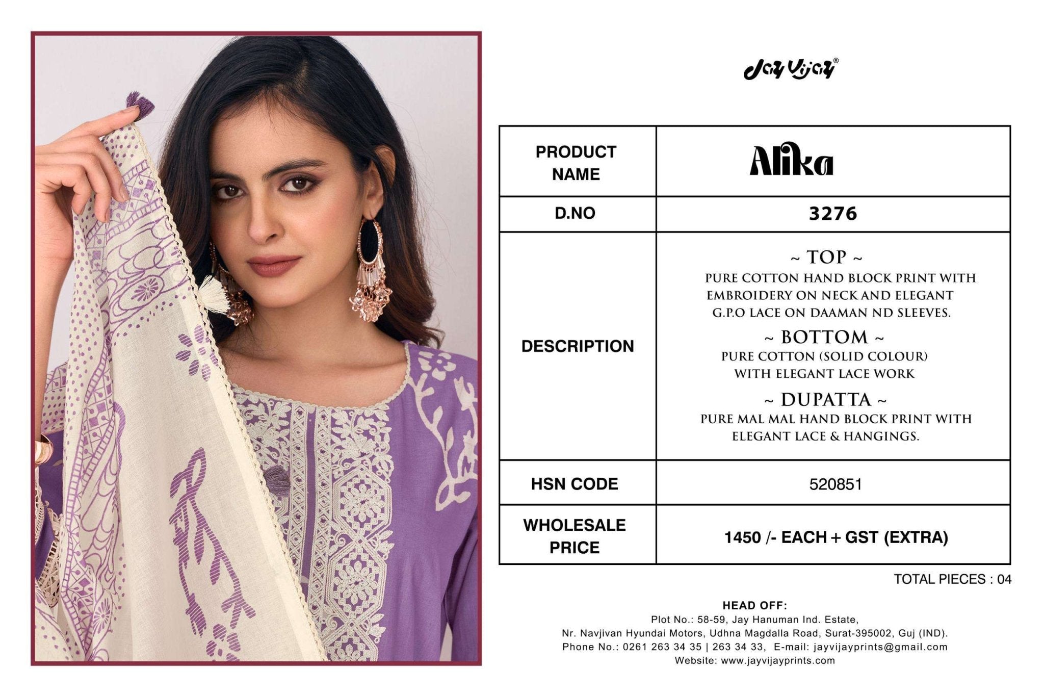 Jay Vijay Alika 3276 - Amrah Wholesale