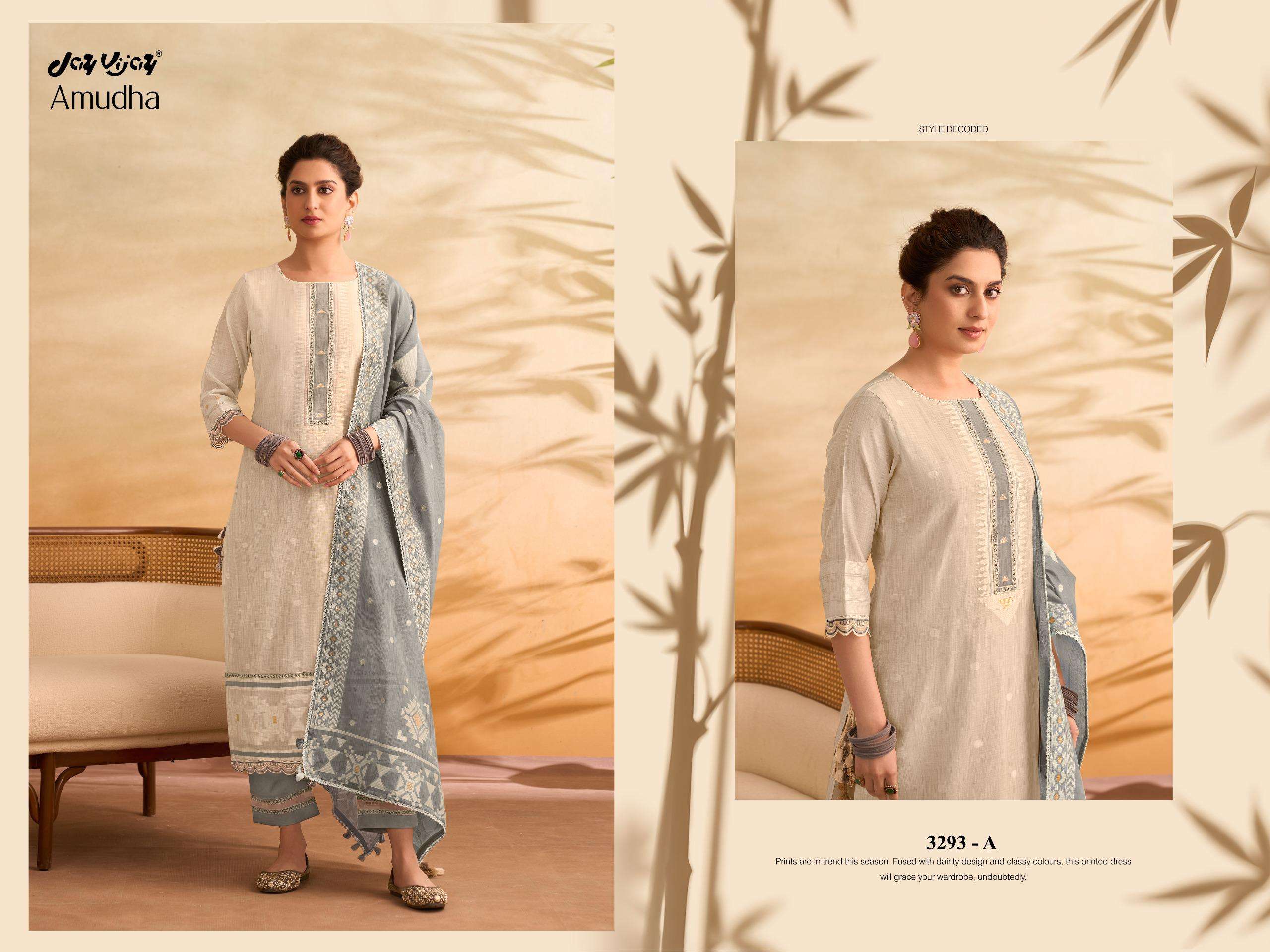 Jay Vijay Amudha 3293 South Cotton Dress Material Wholesale - Amrah Wholesale