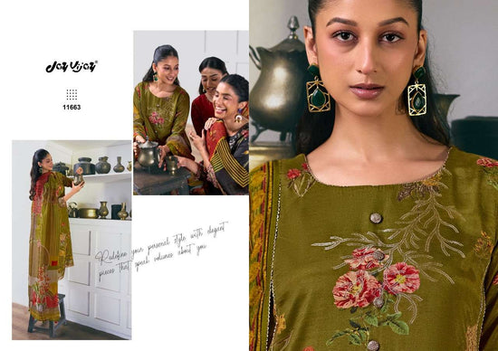 Jay Vijay Arundhati Pure Bemberg Silk Digital Print Embroidered Unstitched Suit