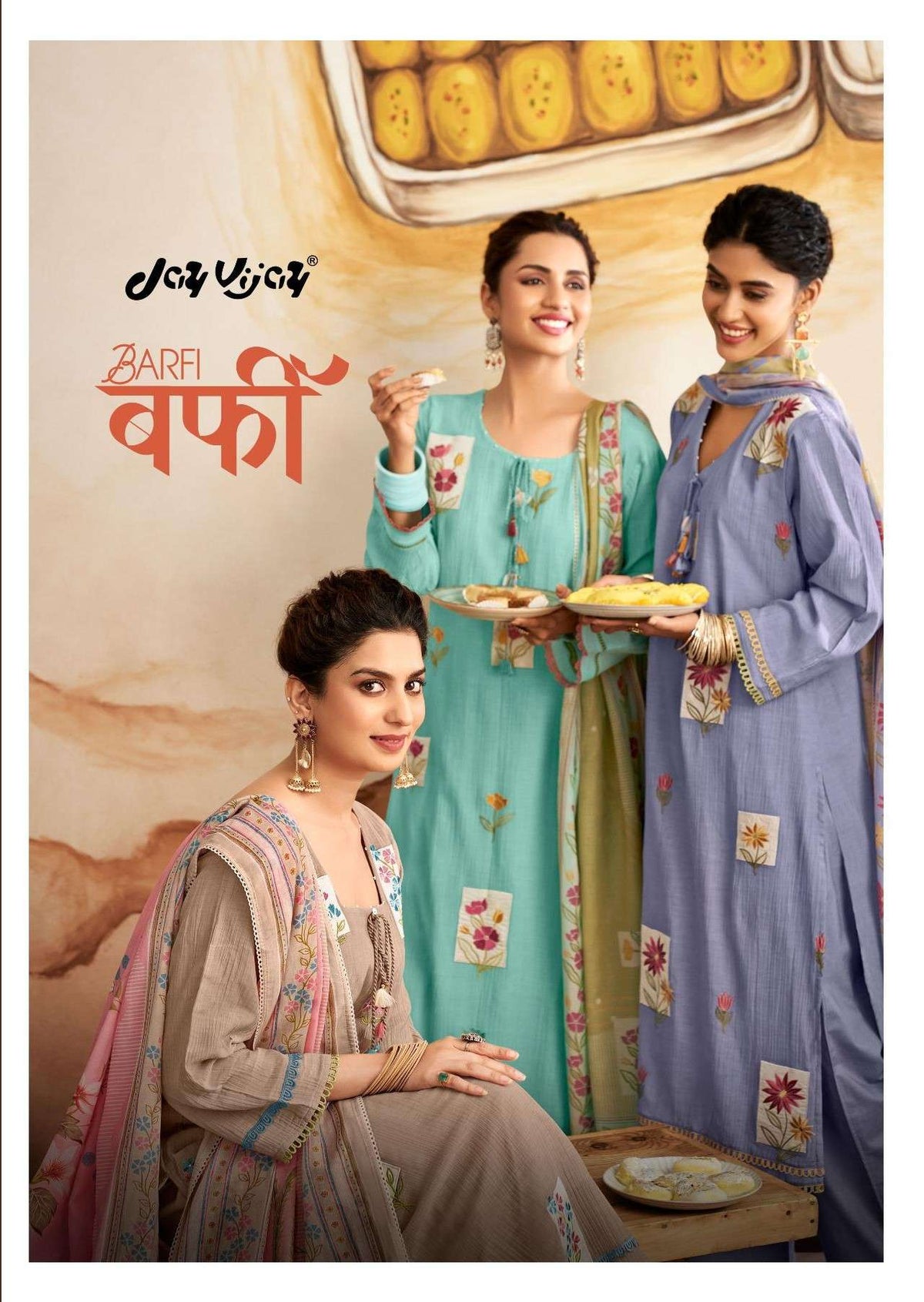 Jay Vijay Barfi Mal Chanderi Dress Material