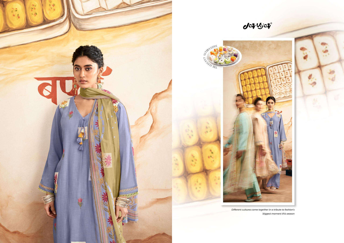 Jay Vijay Barfi Mal Chanderi Dress Material
