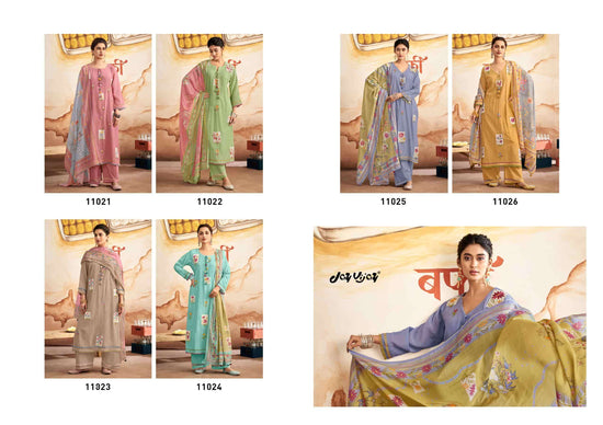 Jay Vijay Barfi Mal Chanderi Dress Material
