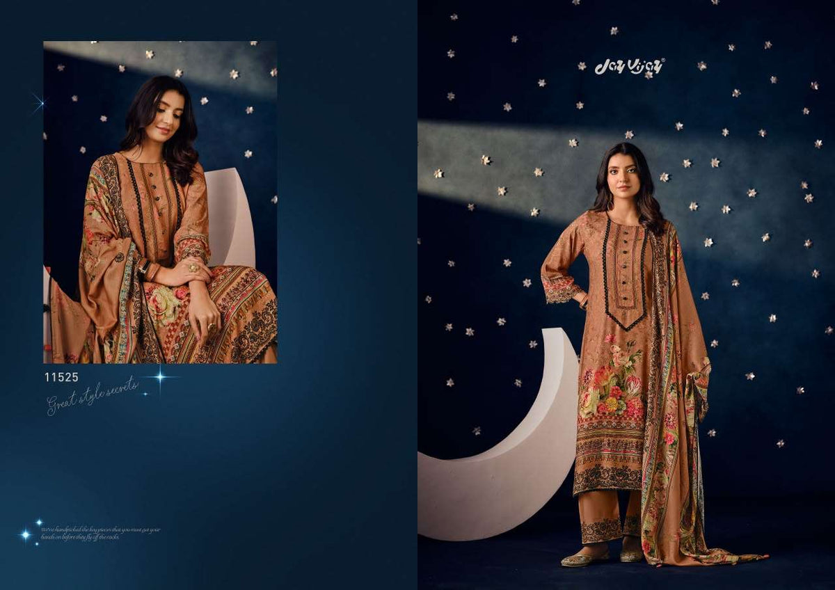 Jay Vijay Chandni Pashmina Jacquard Unstitched Dress Material