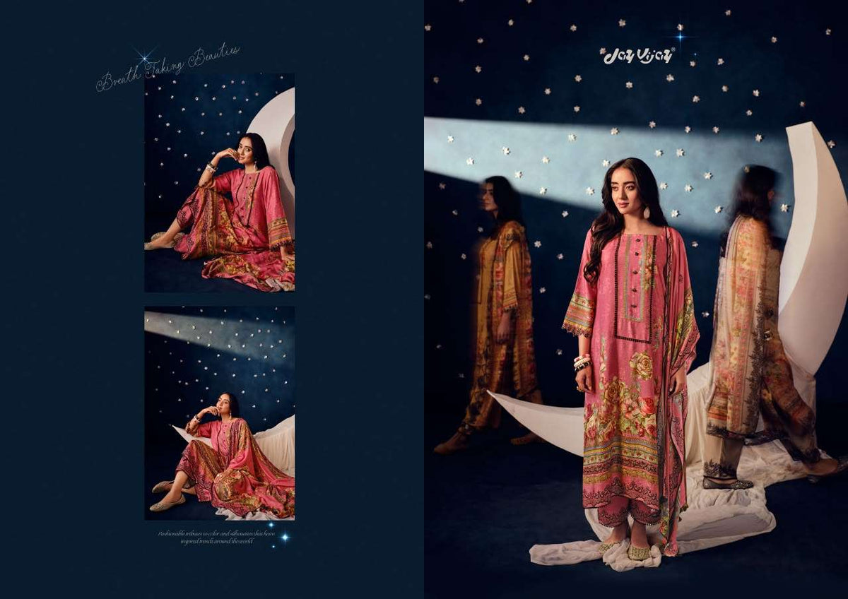 Jay Vijay Chandni Pashmina Jacquard Unstitched Dress Material