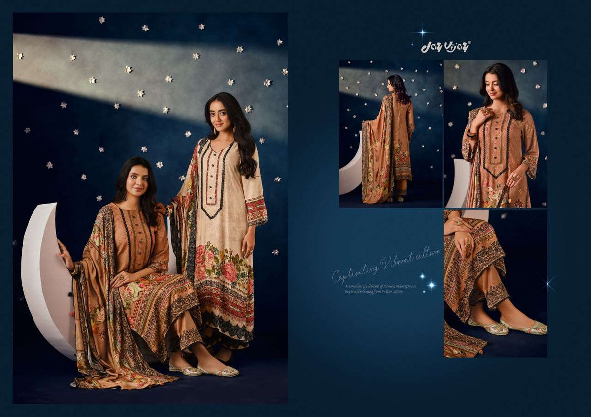 Jay Vijay Chandni Pashmina Jacquard Unstitched Dress Material