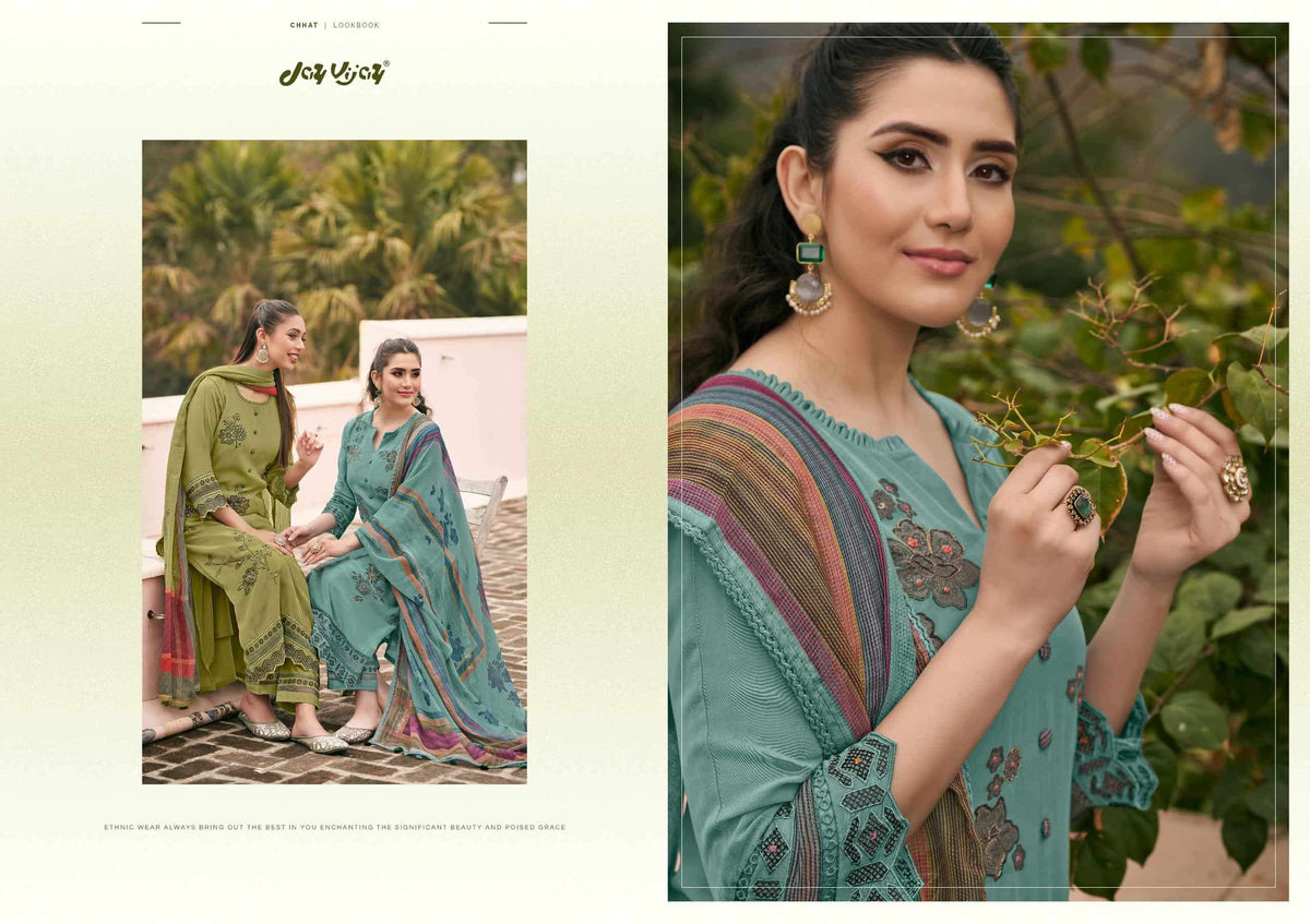 Jay Vijay Chhat Dress Material Wholesale Catalogue - Amrah Wholesale