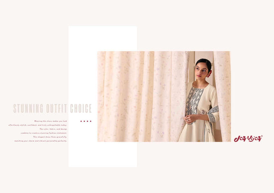 Jay Vijay Classic Vibes Cotton Jacquard Embroidered Dress Material