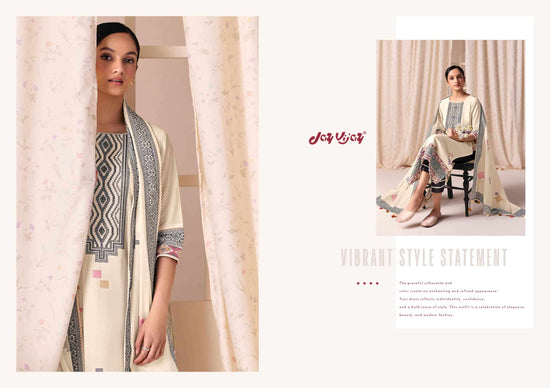 Jay Vijay Classic Vibes Cotton Jacquard Embroidered Dress Material