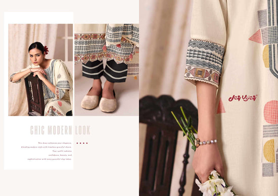 Jay Vijay Classic Vibes Cotton Jacquard Embroidered Dress Material
