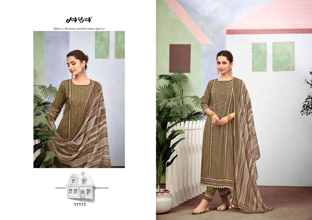 Jay Vijay Dil Daar Premium Cotton Dress Material - Amrah Wholesale