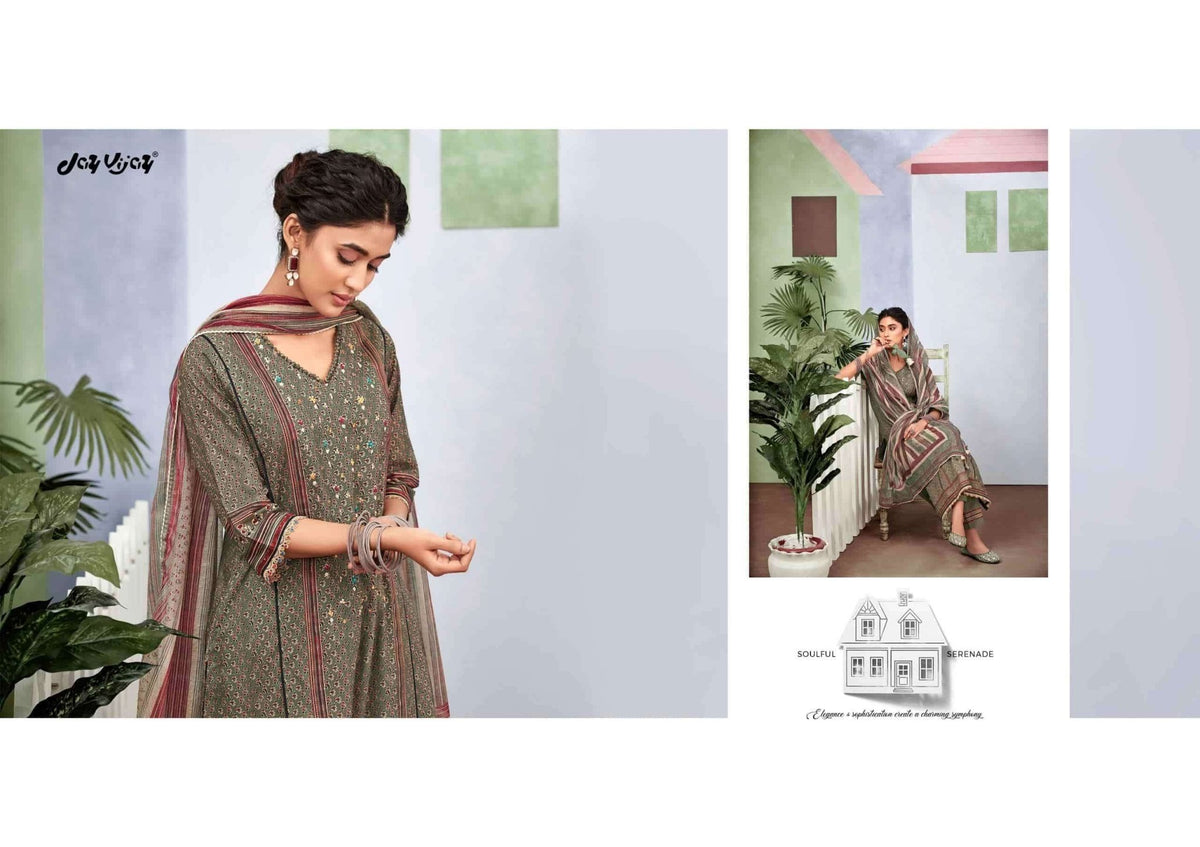 Jay Vijay Dil Daar Premium Cotton Dress Material - Amrah Wholesale