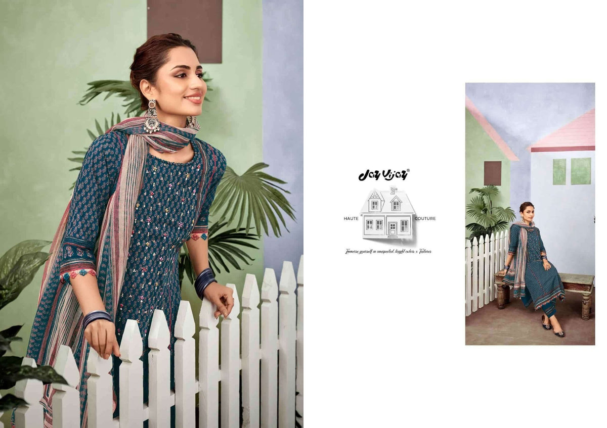 Jay Vijay Dil Daar Premium Cotton Dress Material - Amrah Wholesale