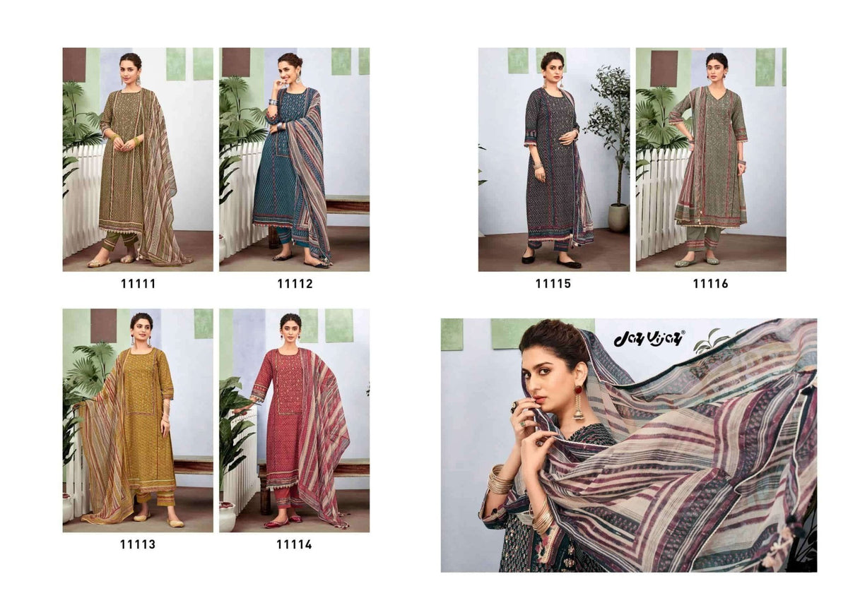 Jay Vijay Dil Daar Premium Cotton Dress Material - Amrah Wholesale