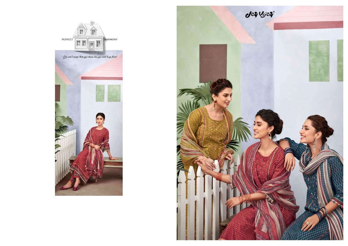 Jay Vijay Dil Daar Premium Cotton Dress Material - Amrah Wholesale