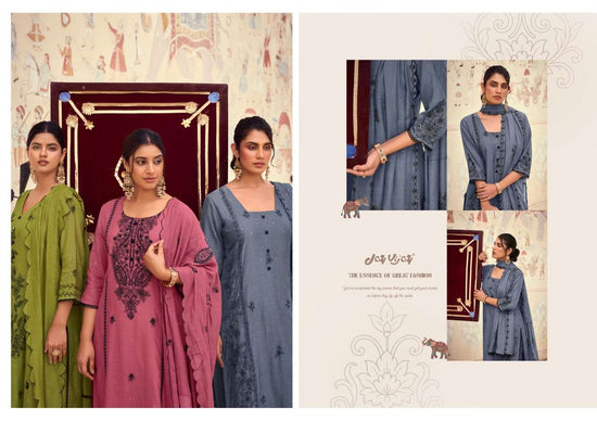 Jay Vijay Dorika Vol 2 Malai Chanderi Dress Material