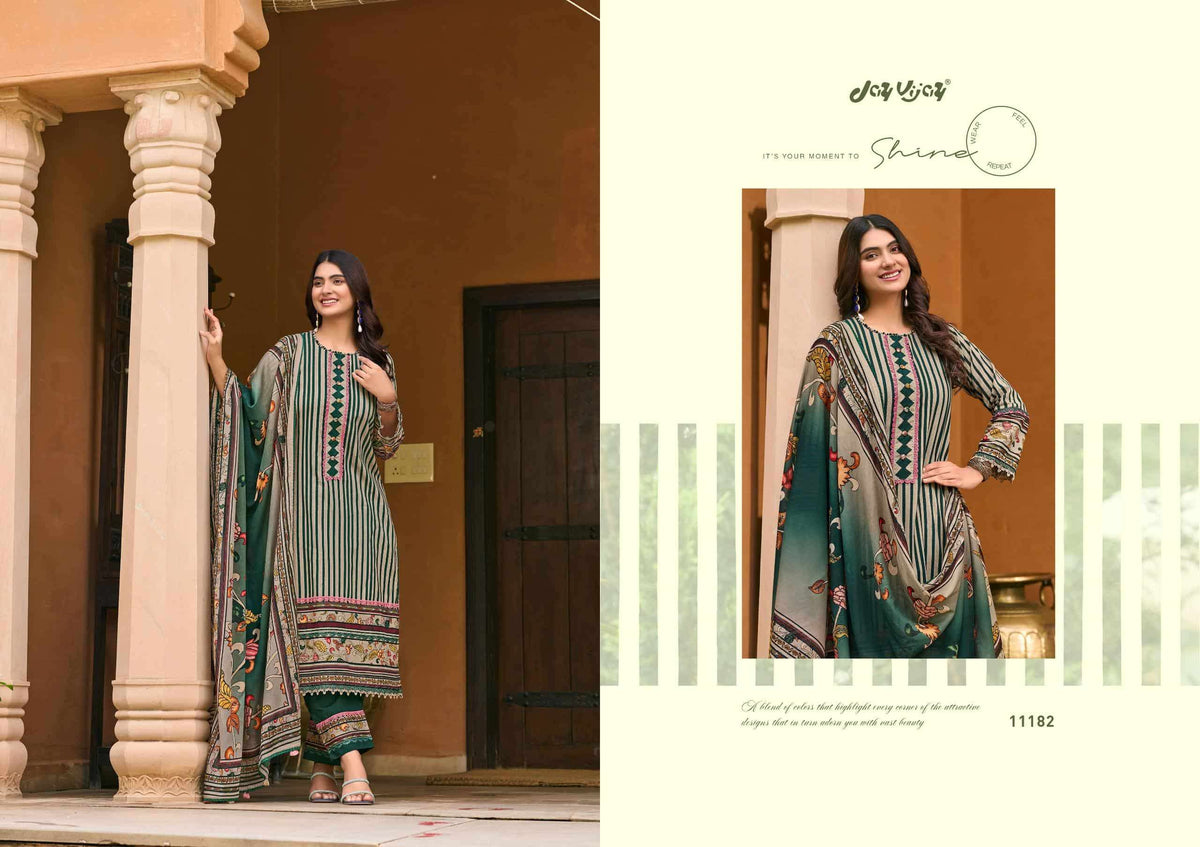 Jay Vijay Farishtey Premium Cotton Dress Material