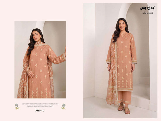 Jay Vijay Farmaish 3305 Mal Chanderi Jacquard Dress Material - Amrah Wholesale