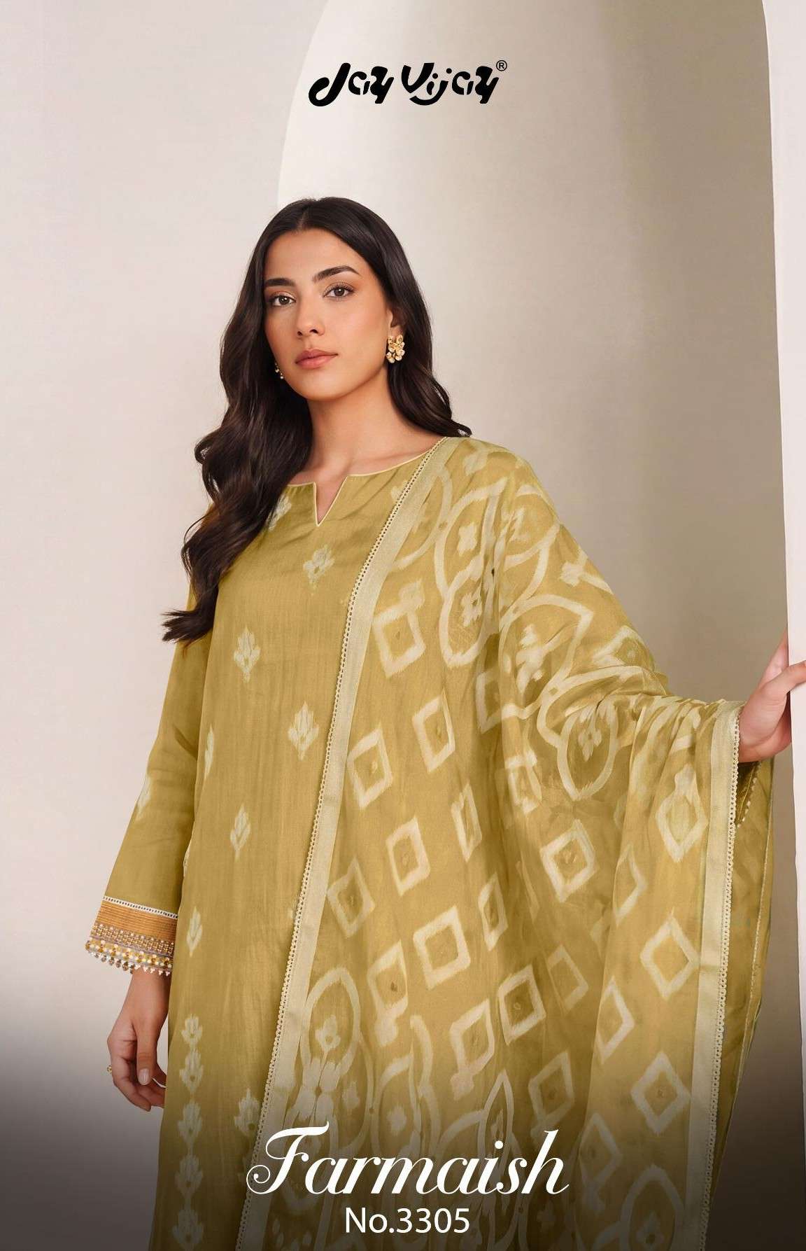 Jay Vijay Farmaish 3305 Mal Chanderi Jacquard Dress Material - Amrah Wholesale