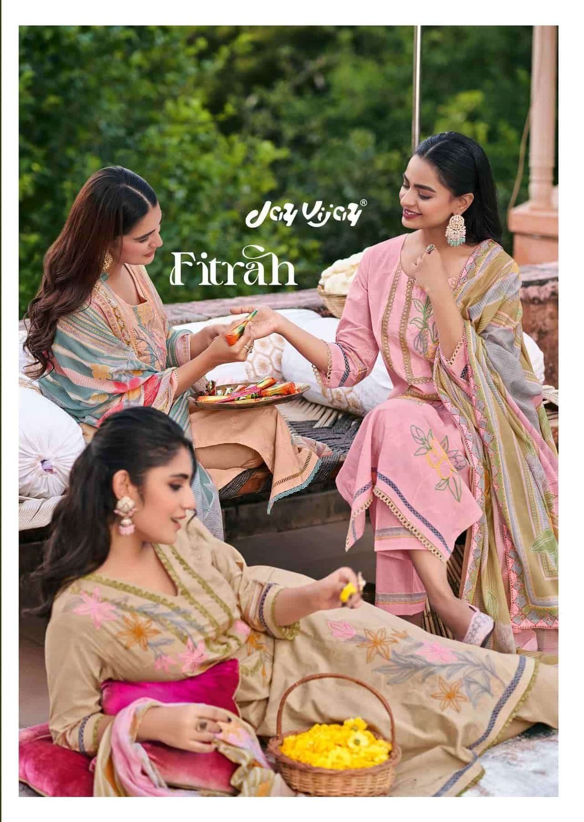 Jay Vijay Fitrah Premium Cotton Dress Material - Amrah Wholesale