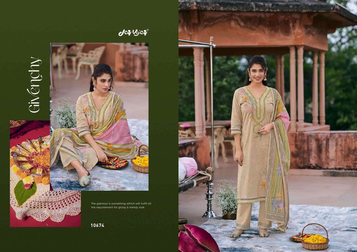 Jay Vijay Fitrah Premium Cotton Dress Material - Amrah Wholesale