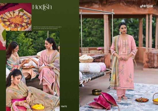 Jay Vijay Fitrah Premium Cotton Dress Material - Amrah Wholesale