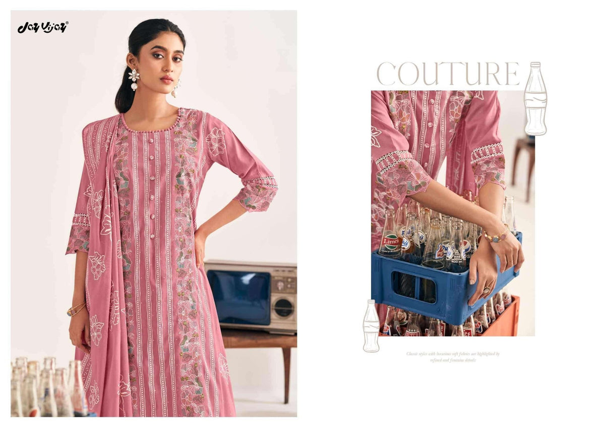 Jay Vijay Goti Soda Mal Mal Cotton Dress Material - Amrah Wholesale