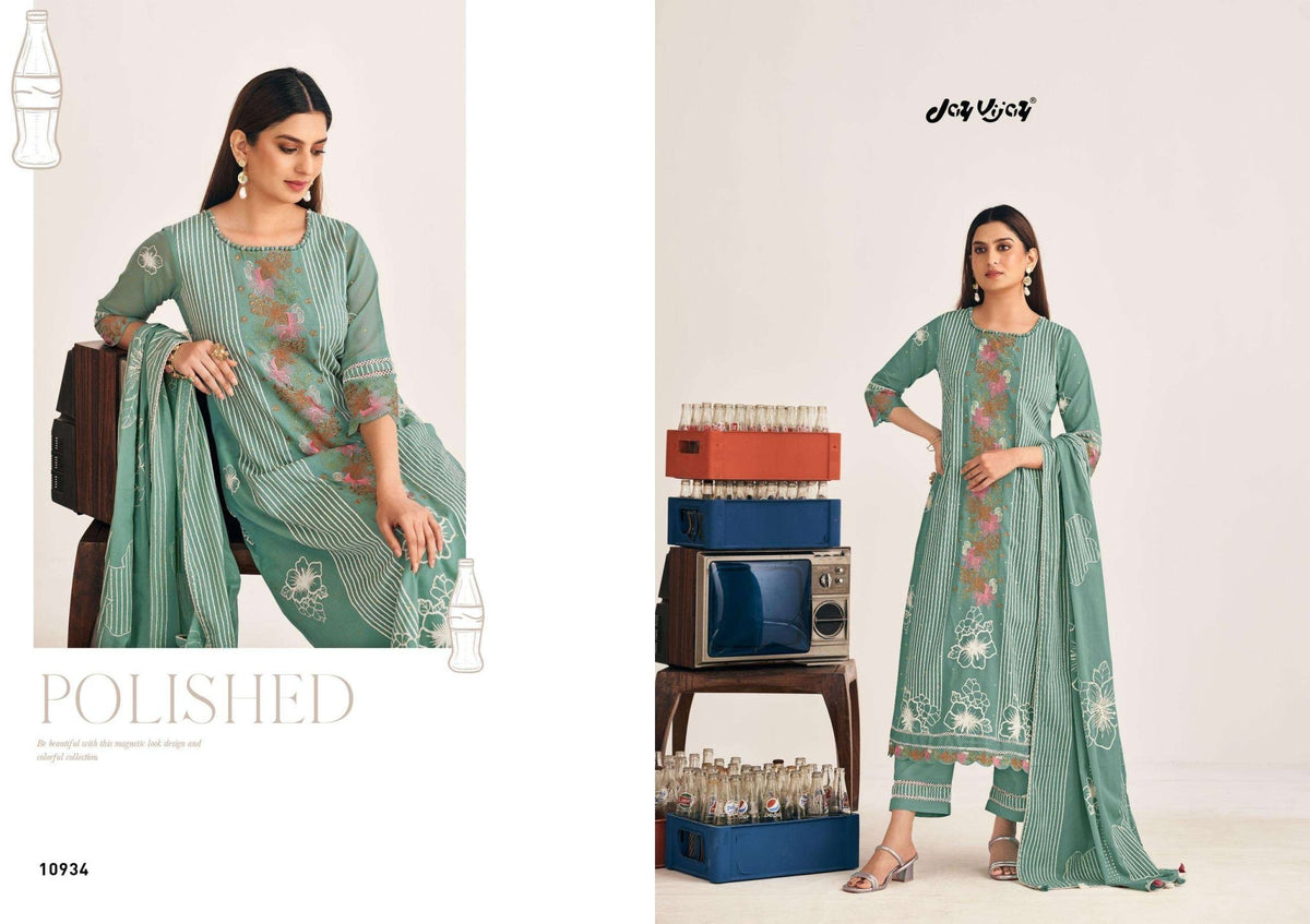 Jay Vijay Goti Soda Mal Mal Cotton Dress Material - Amrah Wholesale