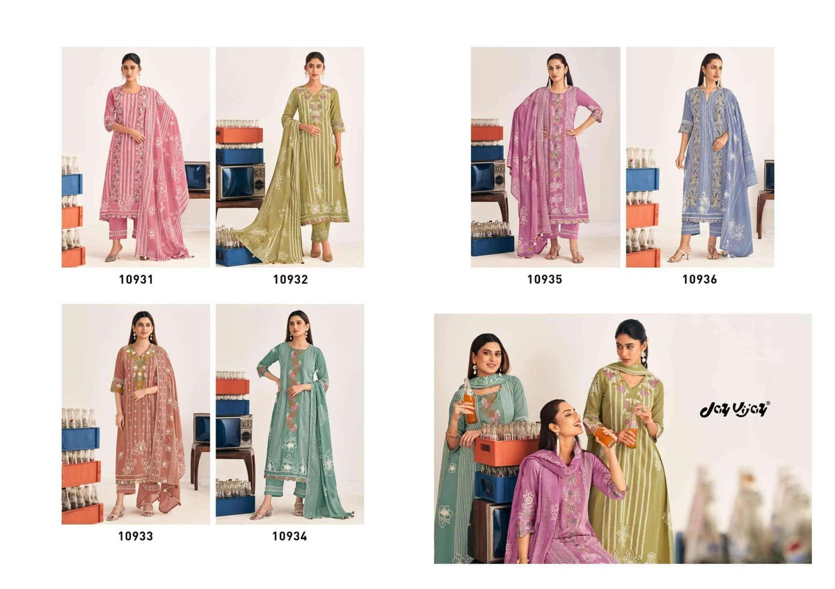 Jay Vijay Goti Soda Mal Mal Cotton Dress Material - Amrah Wholesale