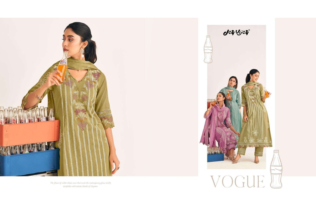 Jay Vijay Goti Soda Mal Mal Cotton Dress Material - Amrah Wholesale