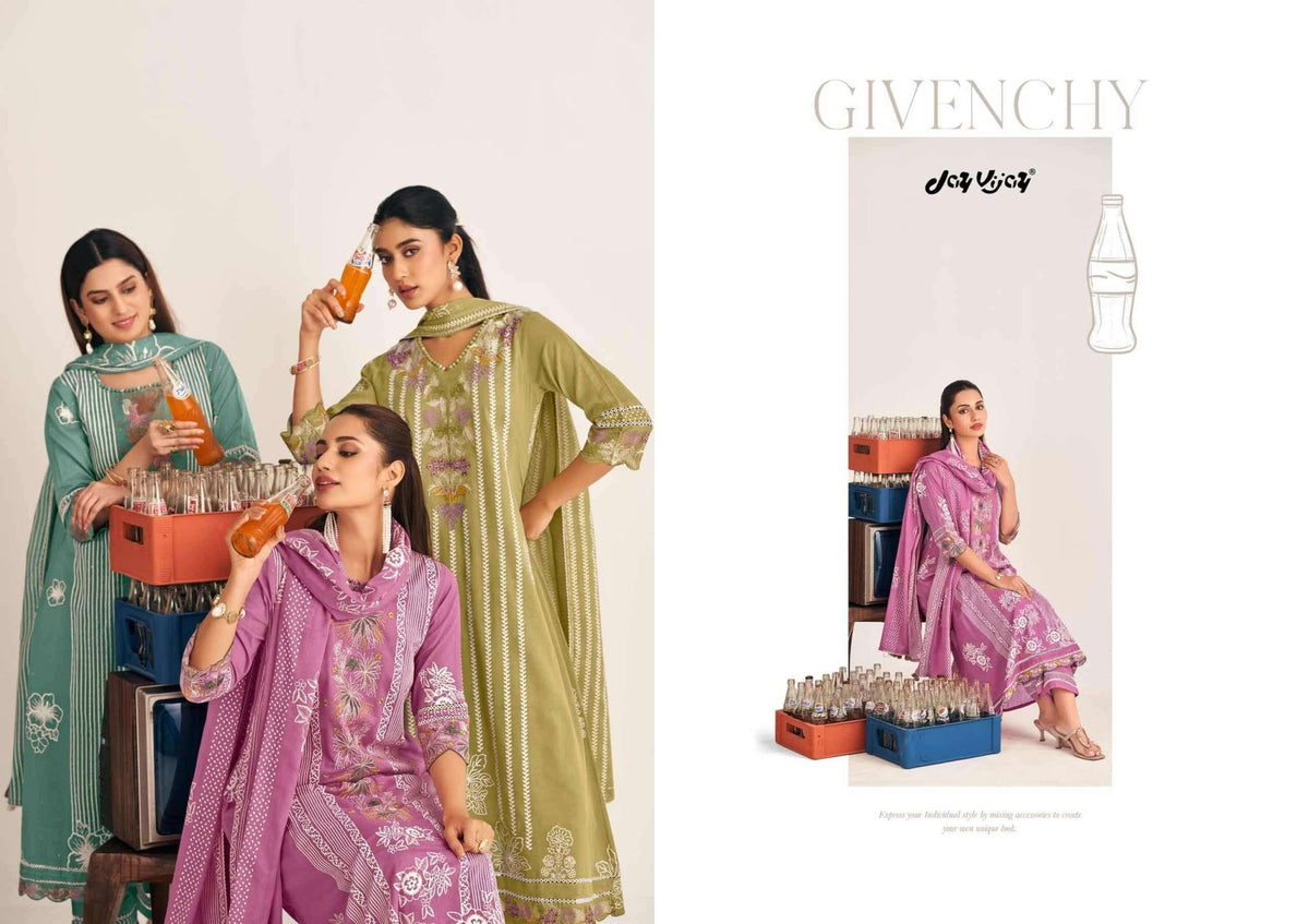 Jay Vijay Goti Soda Mal Mal Cotton Dress Material - Amrah Wholesale
