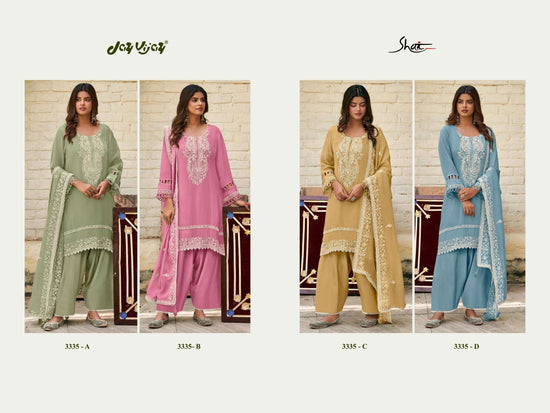 Jay Vijay Haseen 3335 Premium Organza Dress Material