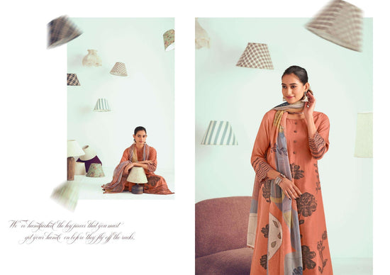 Jay Vijay Hits Of Jugnu Malai Chanderi Jacquard Dress Material - Amrah Wholesale