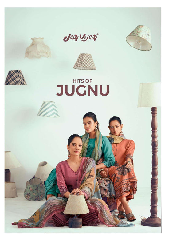 Jay Vijay Hits Of Jugnu Malai Chanderi Jacquard Dress Material - Amrah Wholesale