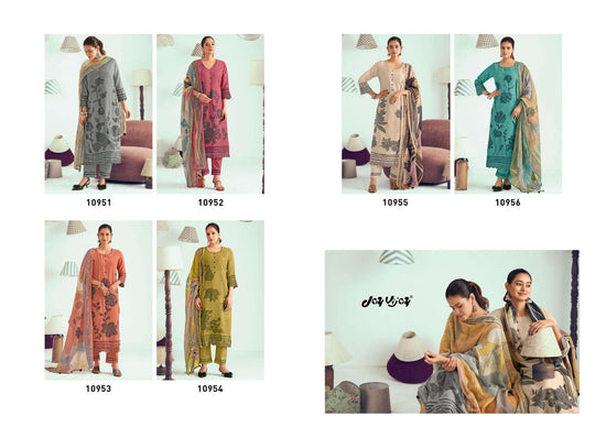 Jay Vijay Hits Of Jugnu Malai Chanderi Jacquard Dress Material - Amrah Wholesale