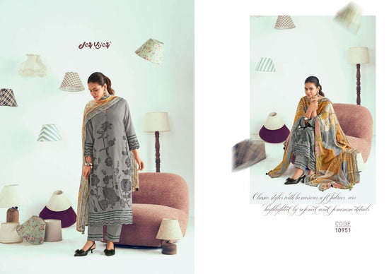 Jay Vijay Hits Of Jugnu Malai Chanderi Jacquard Dress Material - Amrah Wholesale