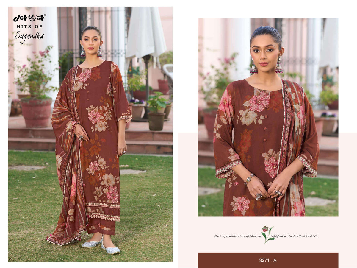 Jay Vijay Hits Of Sugandha 3271 Wholesale Dress Material Collection