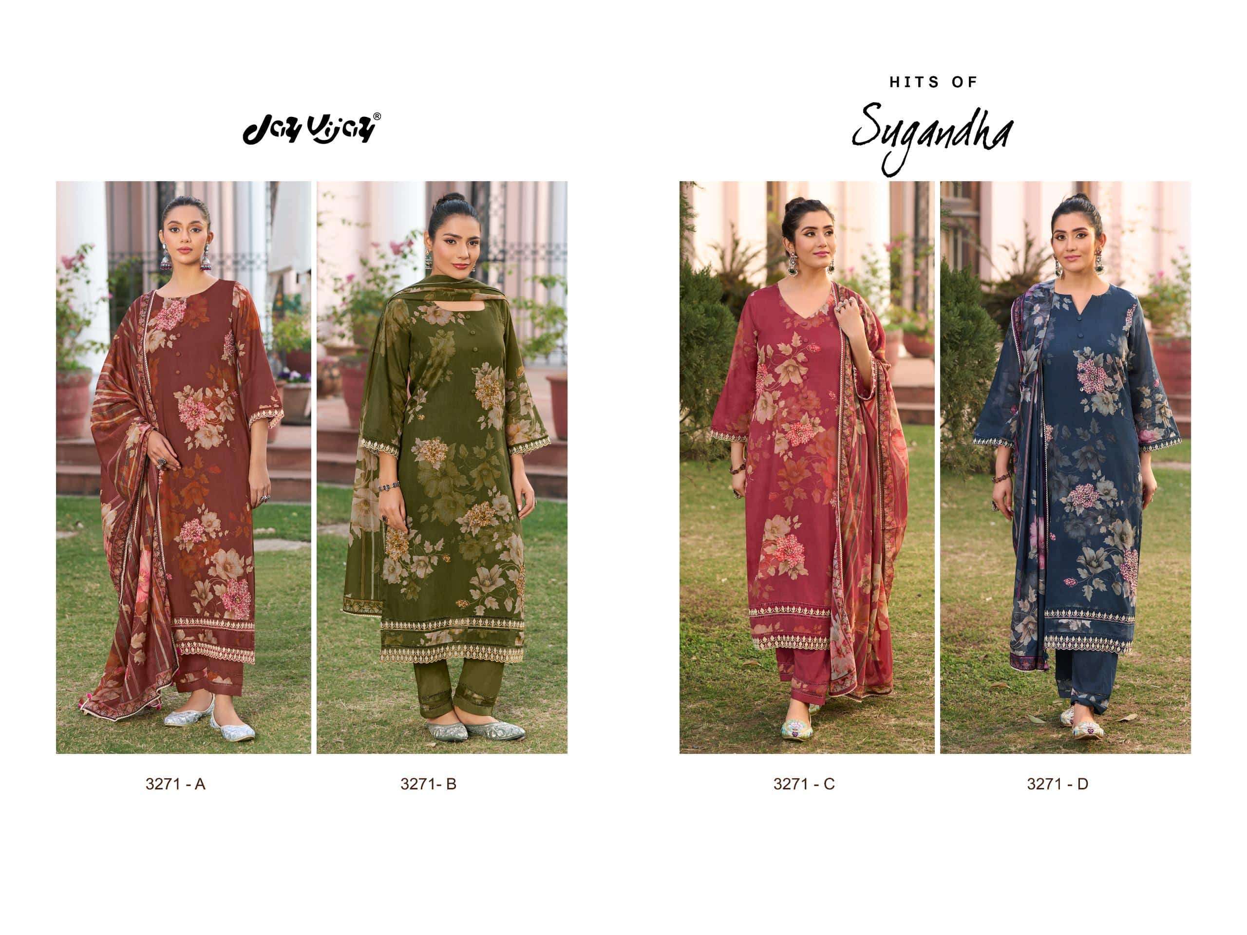 Jay Vijay Hits Of Sugandha Mal Mal Unstitched Dress Material