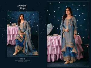 Jay Vijay Ikiara 3350 Premium Organza Jacquard Dress Material